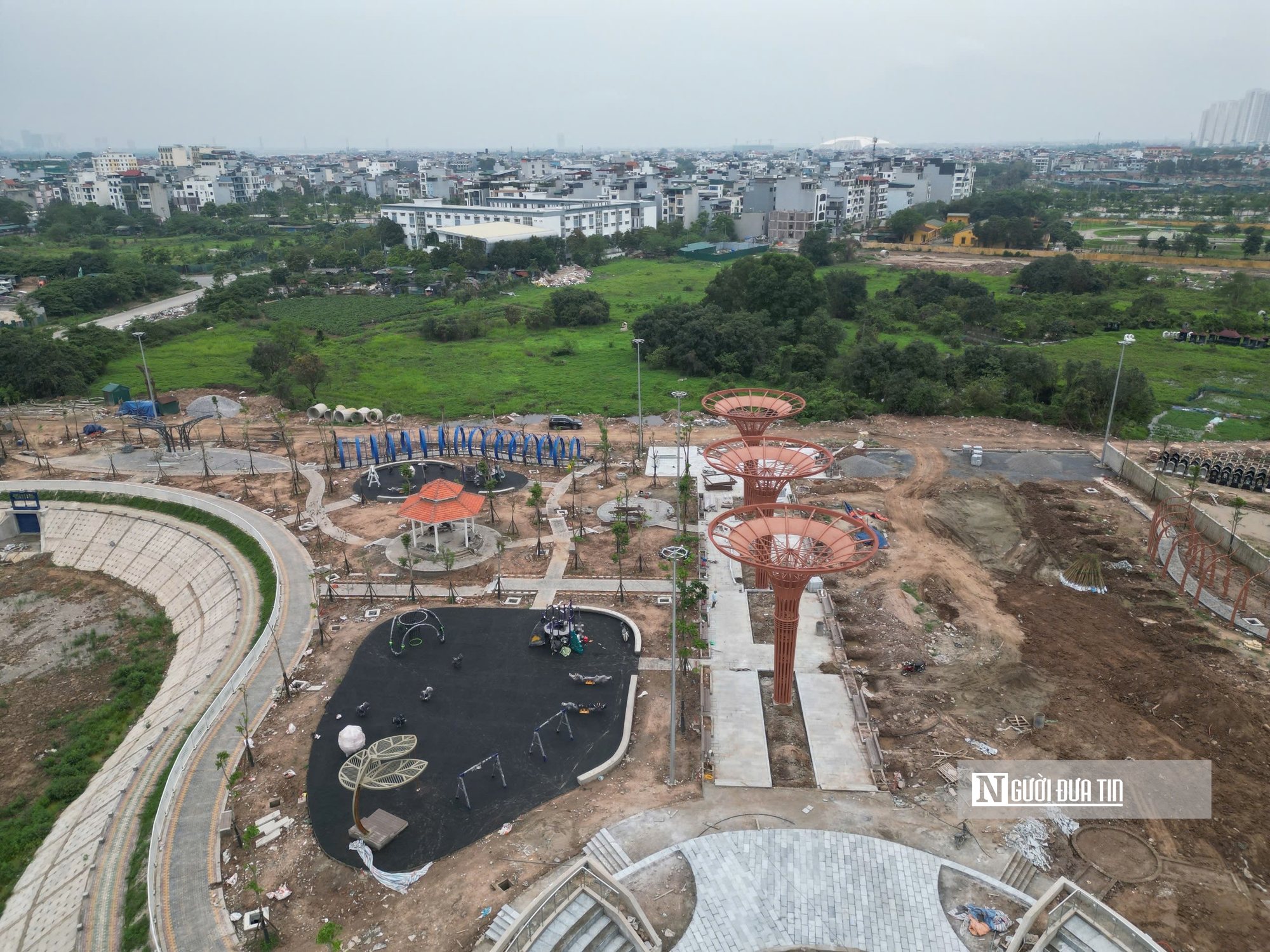 Hà Nội: Hồ điều hoà rộng gần 6ha tại quận Long Biên đang thành hình- Ảnh 7. Hà Nội: Hồ điều hoà rộng gần 6ha tại quận Long Biên đang thành hình- Ảnh 7.