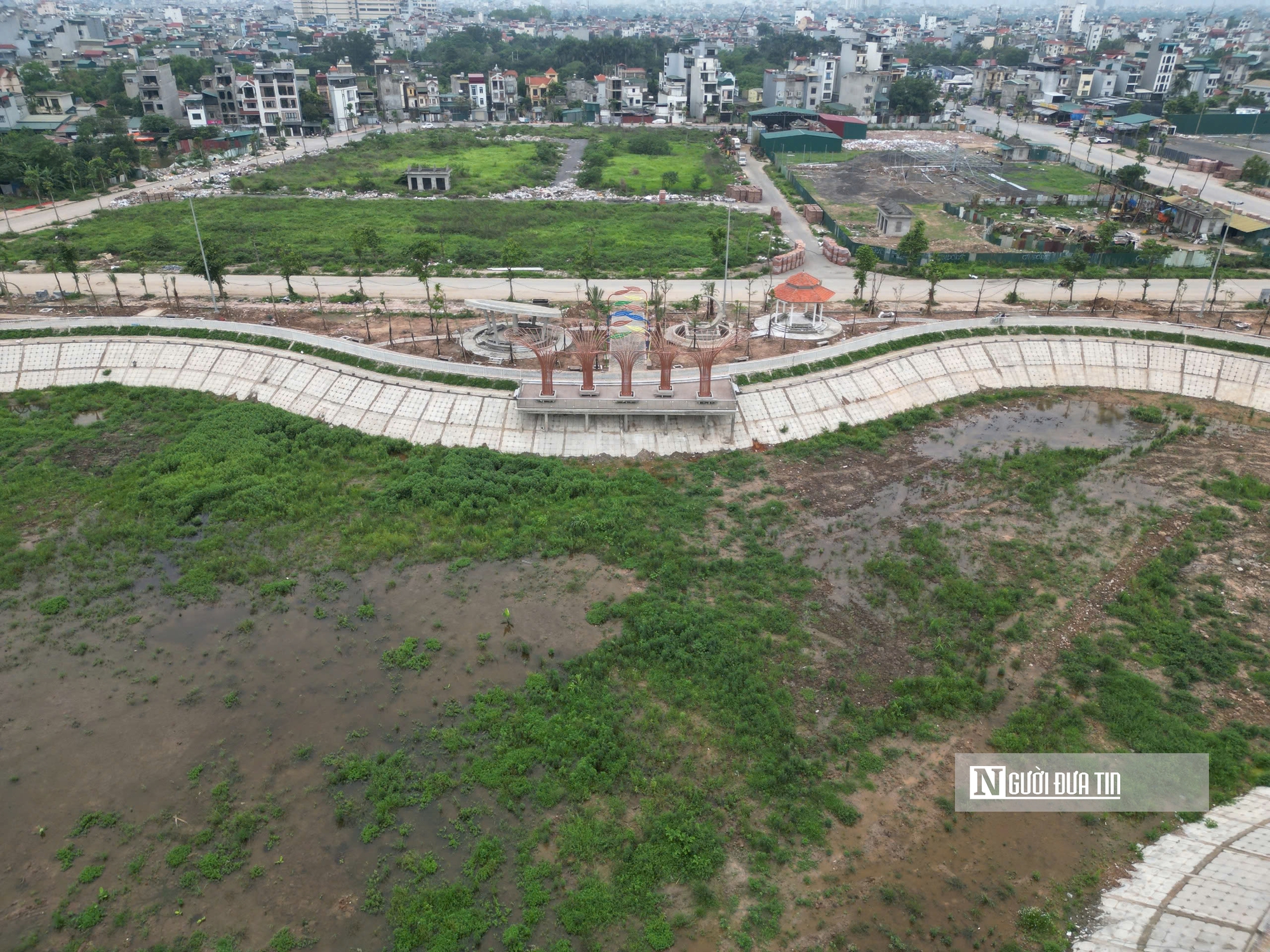Hà Nội: Hồ điều hoà rộng gần 6ha tại quận Long Biên đang thành hình- Ảnh 5. Hà Nội: Hồ điều hoà rộng gần 6ha tại quận Long Biên đang thành hình- Ảnh 5.