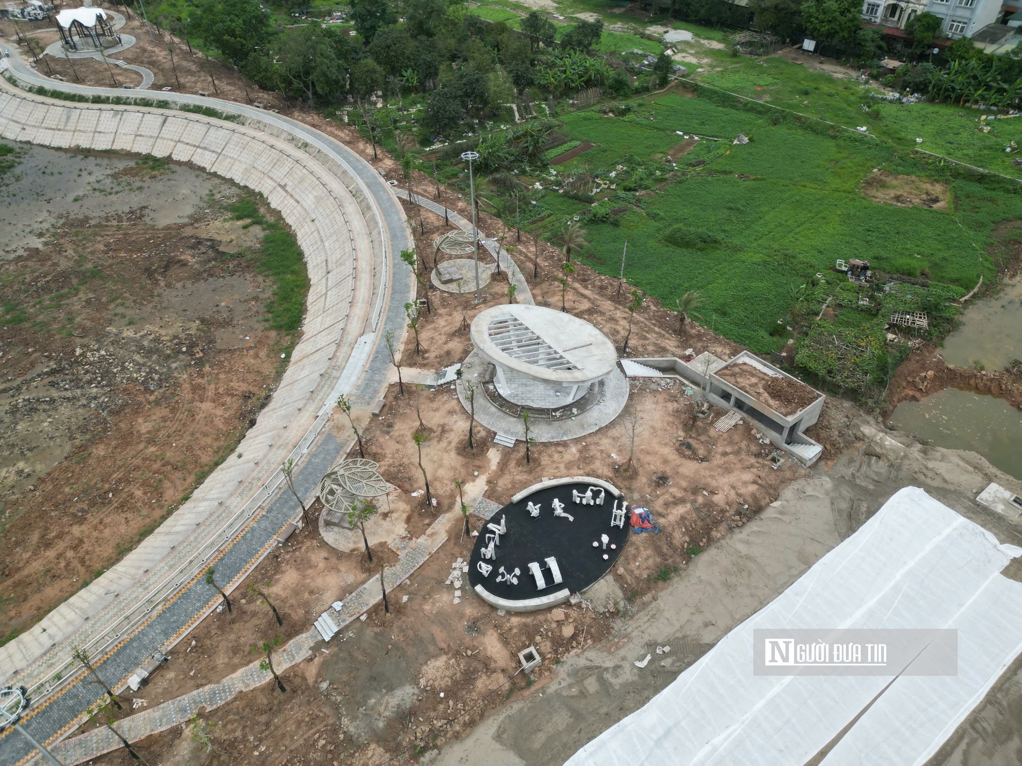 Hà Nội: Hồ điều hoà rộng gần 6ha tại quận Long Biên đang thành hình- Ảnh 2. Hà Nội: Hồ điều hoà rộng gần 6ha tại quận Long Biên đang thành hình- Ảnh 2.