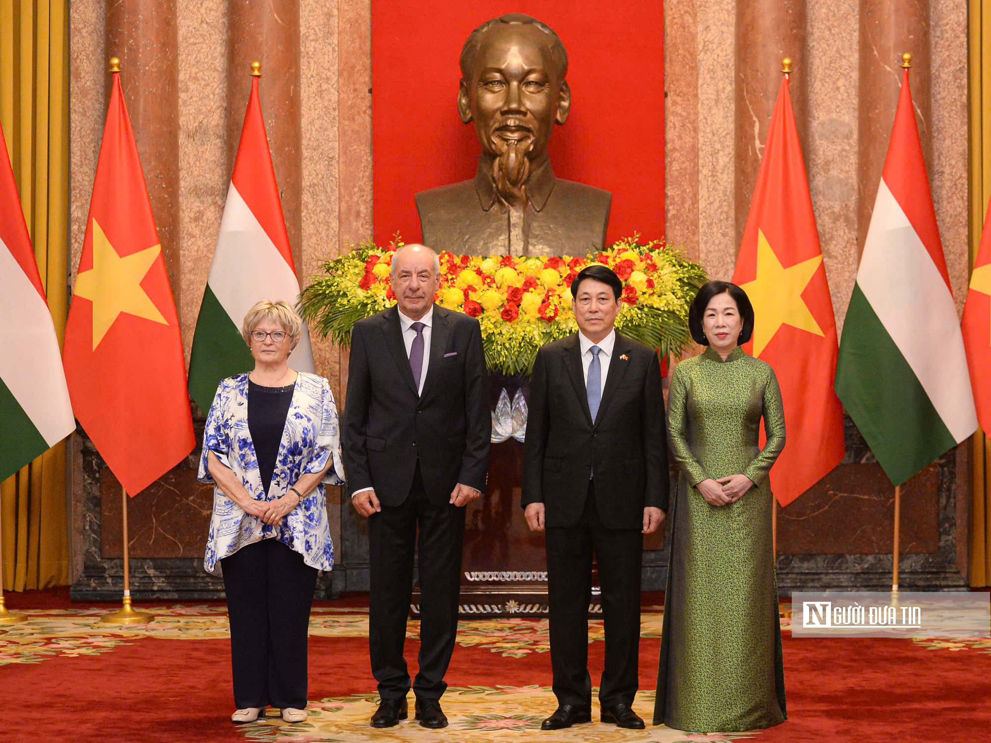 Chủ tịch nước Lương Cường chủ trì lễ đón Tổng thống Hungary- Ảnh 8. Chủ tịch nước Lương Cường chủ trì lễ đón Tổng thống Hungary- Ảnh 8.