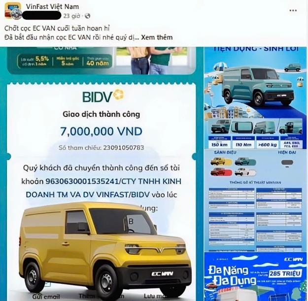 Khách hàng Việt háo hức khoe “bấm nút” chốt cọc sớm VinFast EC Van- Ảnh 1. Khách hàng Việt háo hức khoe “bấm nút” chốt cọc sớm VinFast EC Van- Ảnh 1.