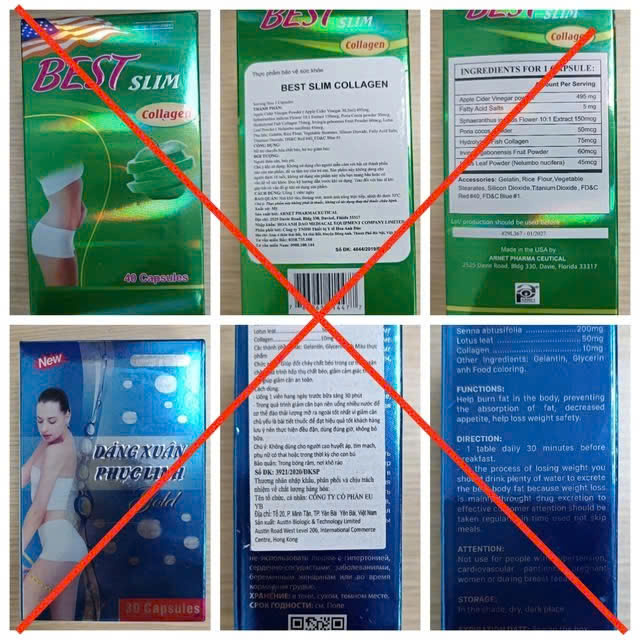 Gỡ bỏ quảng cáo sản phẩm Dáng Xuân Phục Linh Gold và Best Slim Collagen do chứa chất cấm
- Ảnh 1. Gỡ bỏ quảng cáo sản phẩm Dáng Xuân Phục Linh Gold và Best Slim Collagen do chứa chất cấm
- Ảnh 1.