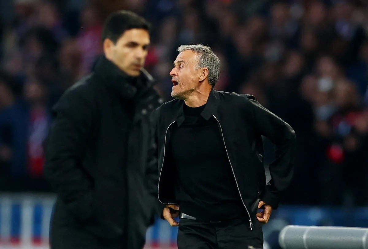 HLV Luis Enrique không đồng ý rằng Arsenal là đội chơi tốt hơn nhiều so với PSG ở bán kết Champions League. (Ảnh: Reuters) HLV Luis Enrique không đồng ý rằng Arsenal là đội chơi tốt hơn nhiều so với PSG ở bán kết Champions League. (Ảnh: Reuters)