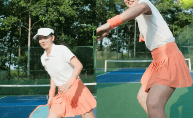 "Cô gái vàng" của làng bơi lội, "lên bờ" gia nhập đường đua pickleball- Ảnh 4. "Cô gái vàng" của làng bơi lội, "lên bờ" gia nhập đường đua pickleball- Ảnh 4.