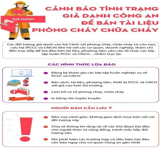 Cảnh giác với thủ đoạn giả danh cán bộ cảnh sát PCCC để lừa đảo- Ảnh 1. Cảnh giác với thủ đoạn giả danh cán bộ cảnh sát PCCC để lừa đảo- Ảnh 1.