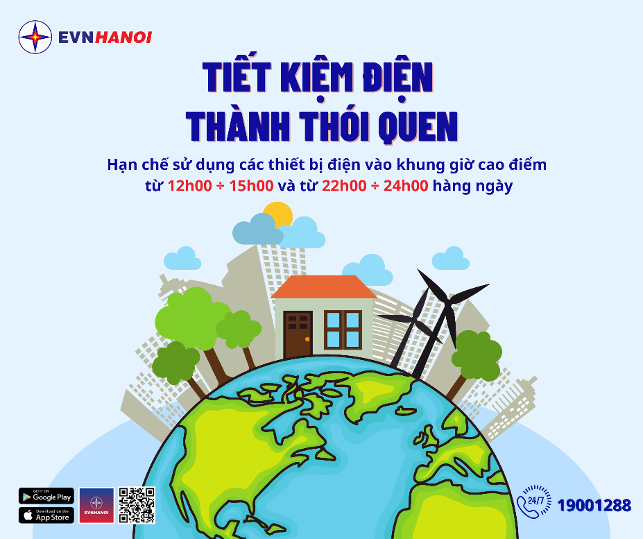 EVNHANOI tiếp tục kêu gọi người dân thực hành
tiết kiệm điện- Ảnh 2. EVNHANOI tiếp tục kêu gọi người dân thực hành
tiết kiệm điện- Ảnh 2.