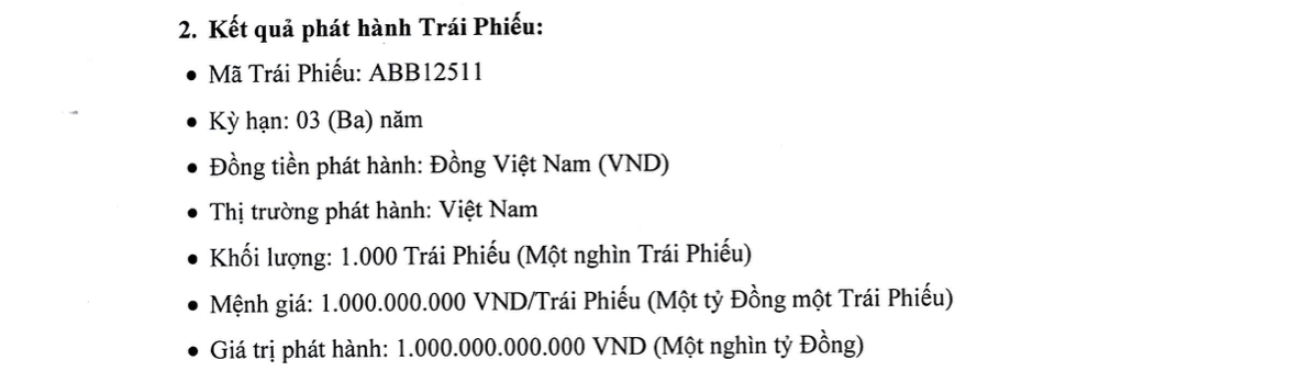 ABBank huy động thành công 1.000 tỷ đồng trái phiếu- Ảnh 1. ABBank huy động thành công 1.000 tỷ đồng trái phiếu- Ảnh 1.