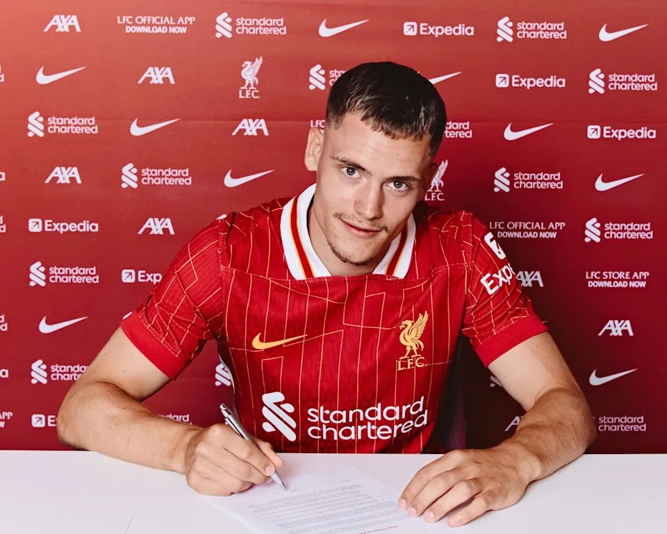 Florian Wirtz chính thức gia nhập Liverpool. (Ảnh: Liverpool FC/Getty Images) Florian Wirtz chính thức gia nhập Liverpool. (Ảnh: Liverpool FC/Getty Images)