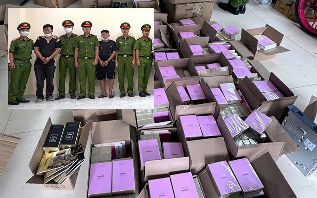 Triệt phá đường dây sản xuất, buôn bán hơn 10.000 chai nước hoa giả