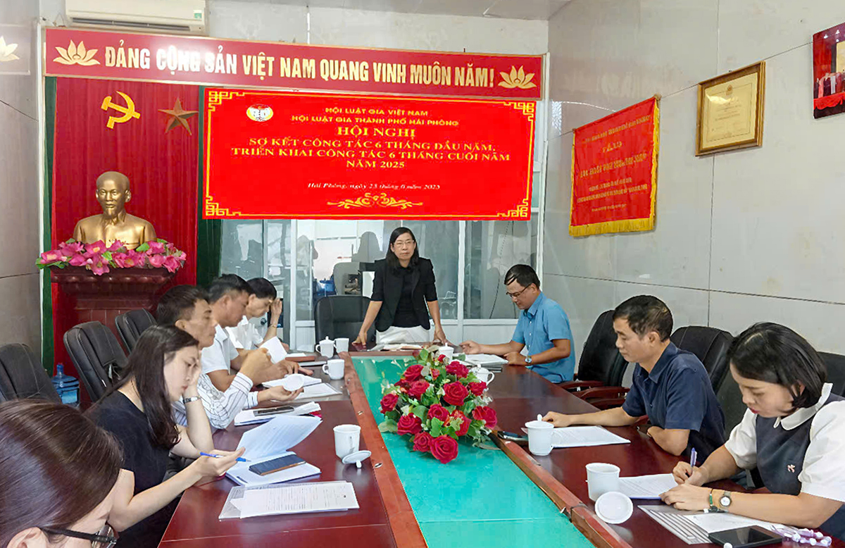 Hội Luật gia Tp.Hải Phòng sơ kết công tác 6 tháng đầu năm 2025- Ảnh 1. Hội Luật gia Tp.Hải Phòng sơ kết công tác 6 tháng đầu năm 2025- Ảnh 1.