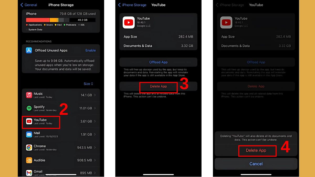 Cách giảm tình trạng đầy dung lượng iPhone do dữ liệu của Youtube- Ảnh 2. Cách giảm tình trạng đầy dung lượng iPhone do dữ liệu của Youtube- Ảnh 2.