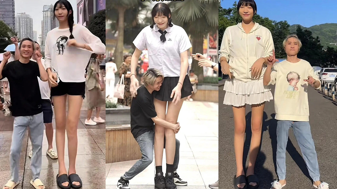 Chàng trai "tí hon" yêu say đắm cô gái "khổng lồ" cao 2m2, biết lý do ai cũng bất ngờ- Ảnh 1. Chàng trai "tí hon" yêu say đắm cô gái "khổng lồ" cao 2m2, biết lý do ai cũng bất ngờ- Ảnh 1.