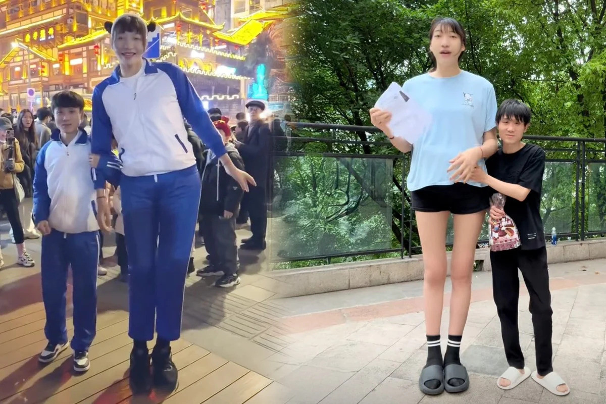 Chàng trai "tí hon" yêu say đắm cô gái "khổng lồ" cao 2m2, biết lý do ai cũng bất ngờ- Ảnh 3. Chàng trai "tí hon" yêu say đắm cô gái "khổng lồ" cao 2m2, biết lý do ai cũng bất ngờ- Ảnh 3.