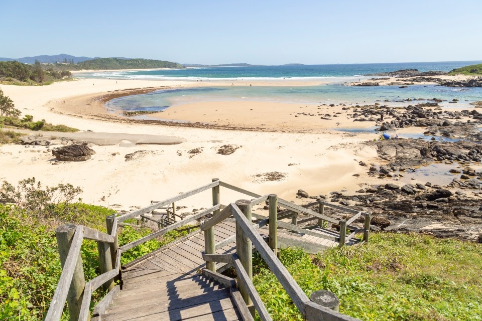 Bãi biển Cabarita ở phía bắc New South Wales, Úc. (Ảnh: Getty) Bãi biển Cabarita ở phía bắc New South Wales, Úc. (Ảnh: Getty)