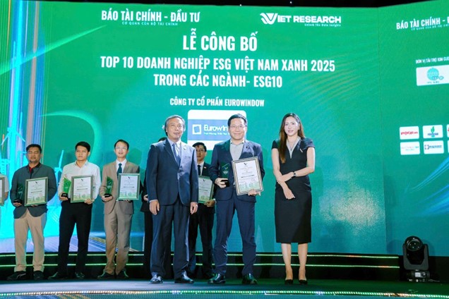 Eurowindow tự hào Top 10 Doanh nghiệp ESG Việt Nam Xanh 2025- Ảnh 1. Eurowindow tự hào Top 10 Doanh nghiệp ESG Việt Nam Xanh 2025- Ảnh 1.