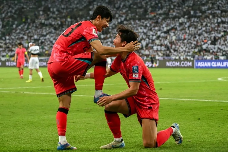 Hàn Quốc chính thức giành quyền tham dự World Cup 2026 tại Bắc Mỹ. (Ảnh: AFP) Hàn Quốc chính thức giành quyền tham dự World Cup 2026 tại Bắc Mỹ. (Ảnh: AFP)