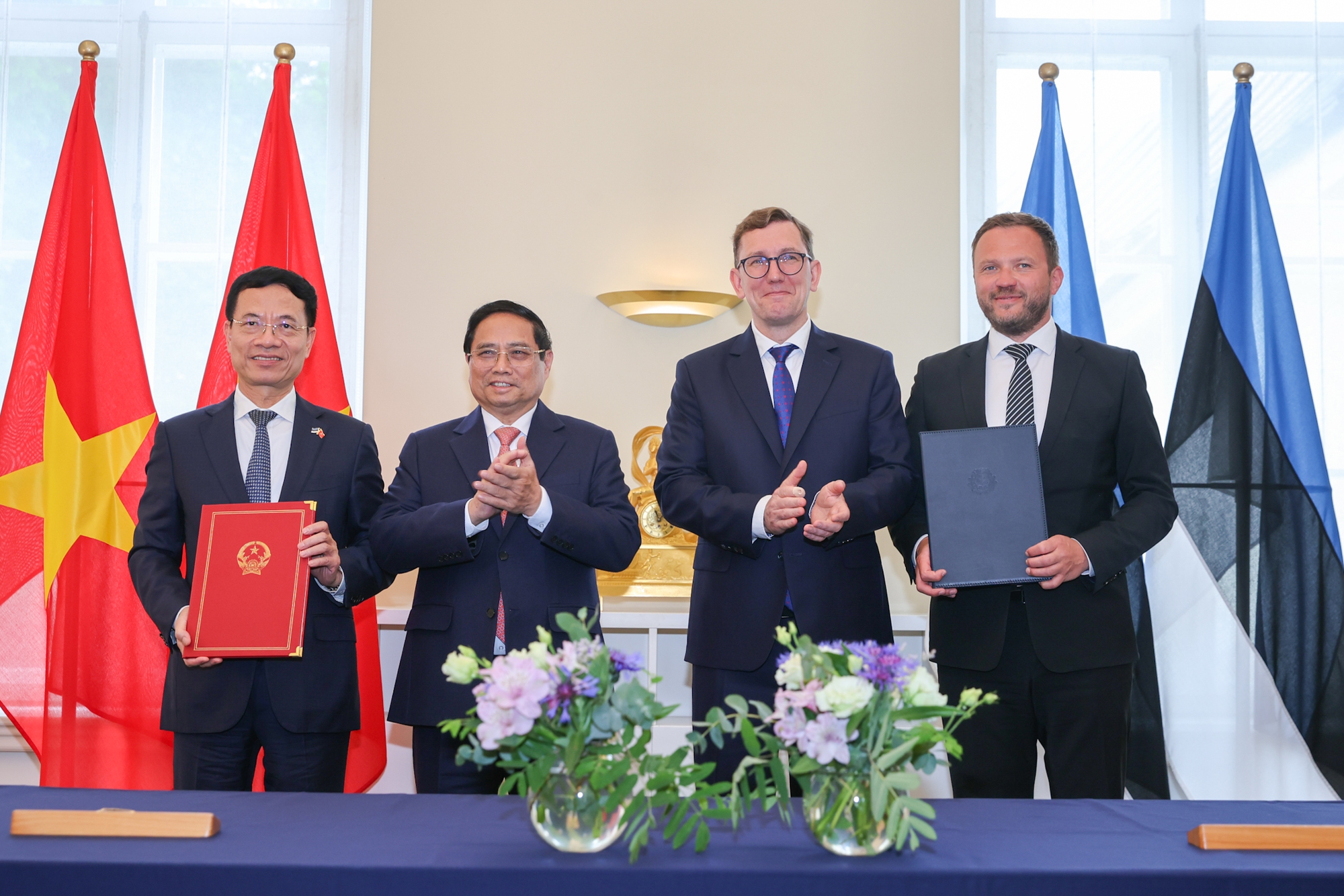 Thủ tướng Phạm Minh Chính hội đàm với Thủ tướng Estonia- Ảnh 5. Thủ tướng Phạm Minh Chính hội đàm với Thủ tướng Estonia- Ảnh 5.