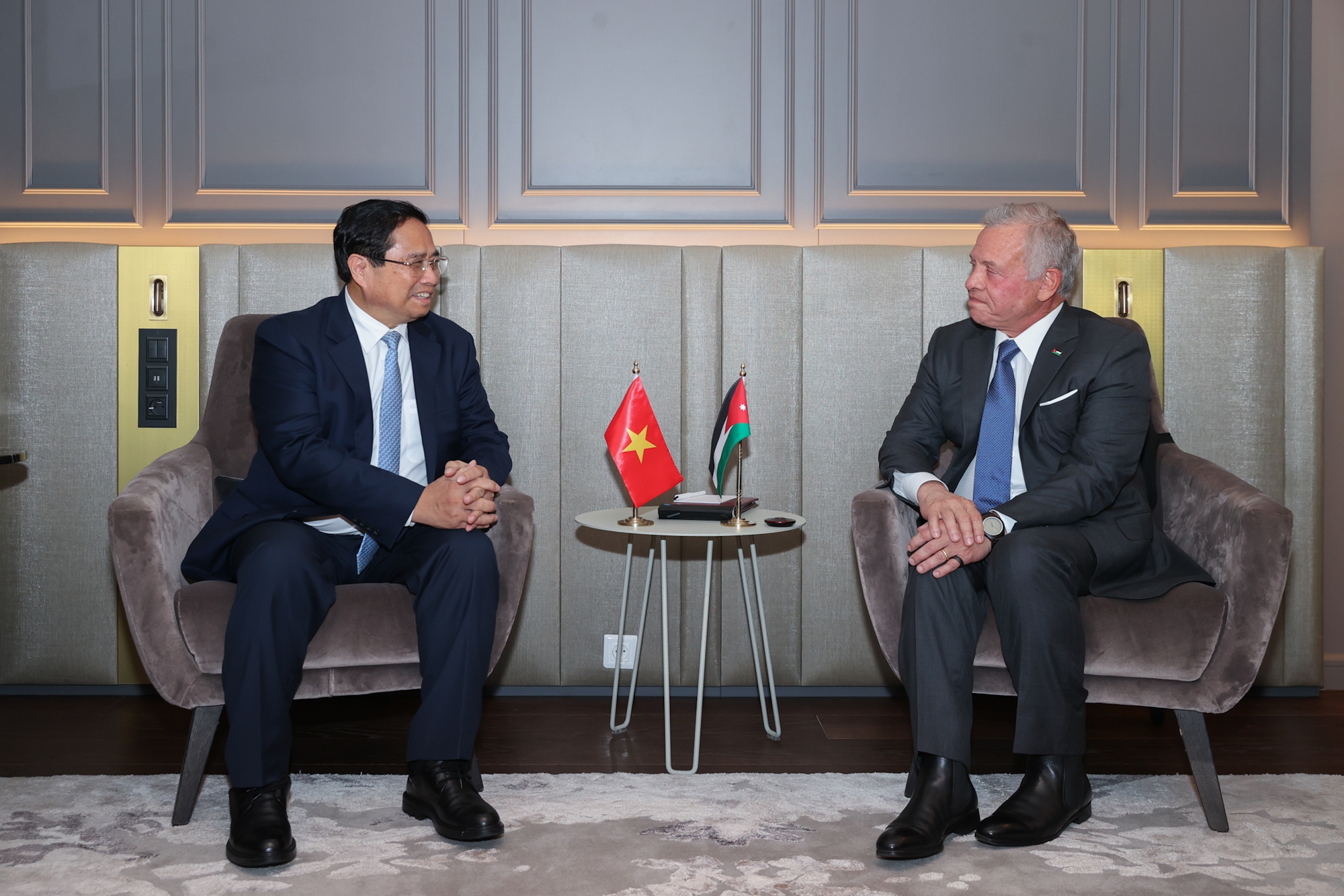 Thủ tướng Phạm Minh Chính hội kiến Quốc vương Jordan- Ảnh 1. Thủ tướng Phạm Minh Chính hội kiến Quốc vương Jordan- Ảnh 1.