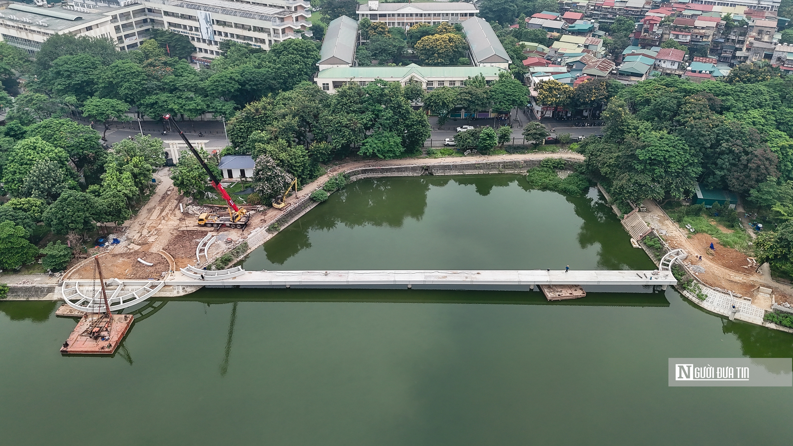 Hà Nội: Toàn cảnh công viên Nghĩa Đô đang được cải tạo - Ảnh 10.