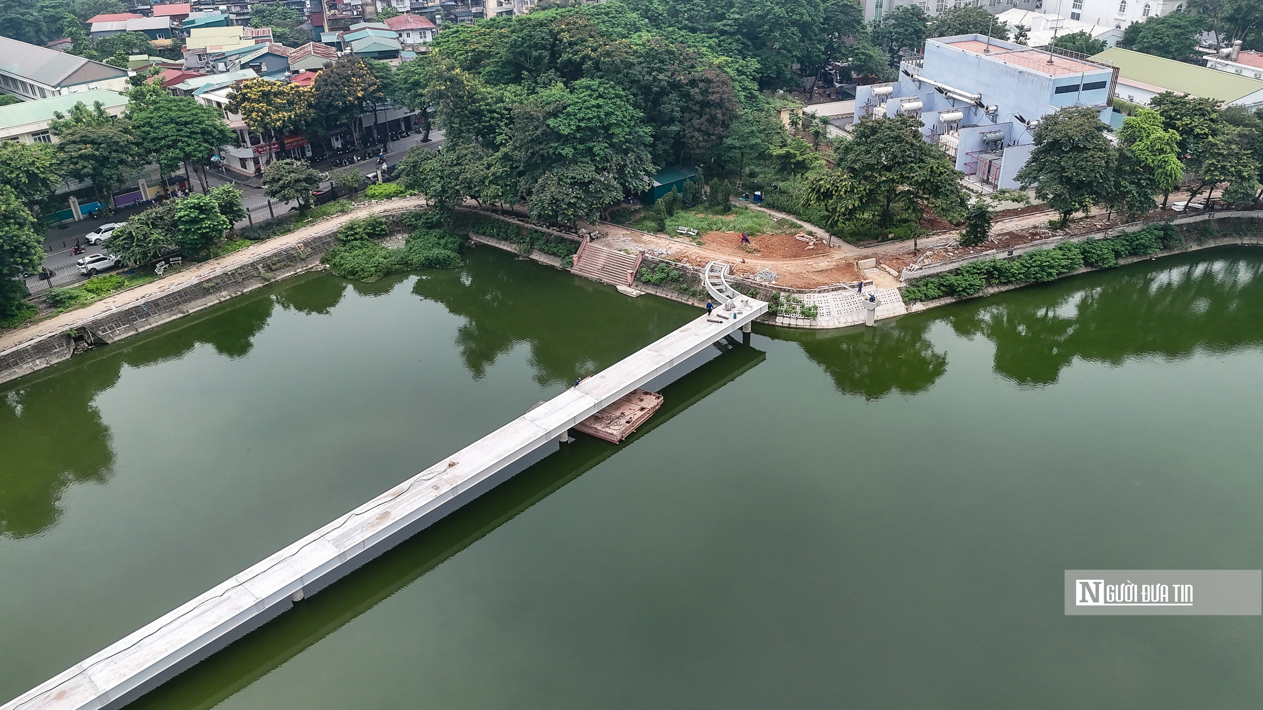 Hà Nội: Toàn cảnh công viên Nghĩa Đô đang được cải tạo - Ảnh 12.