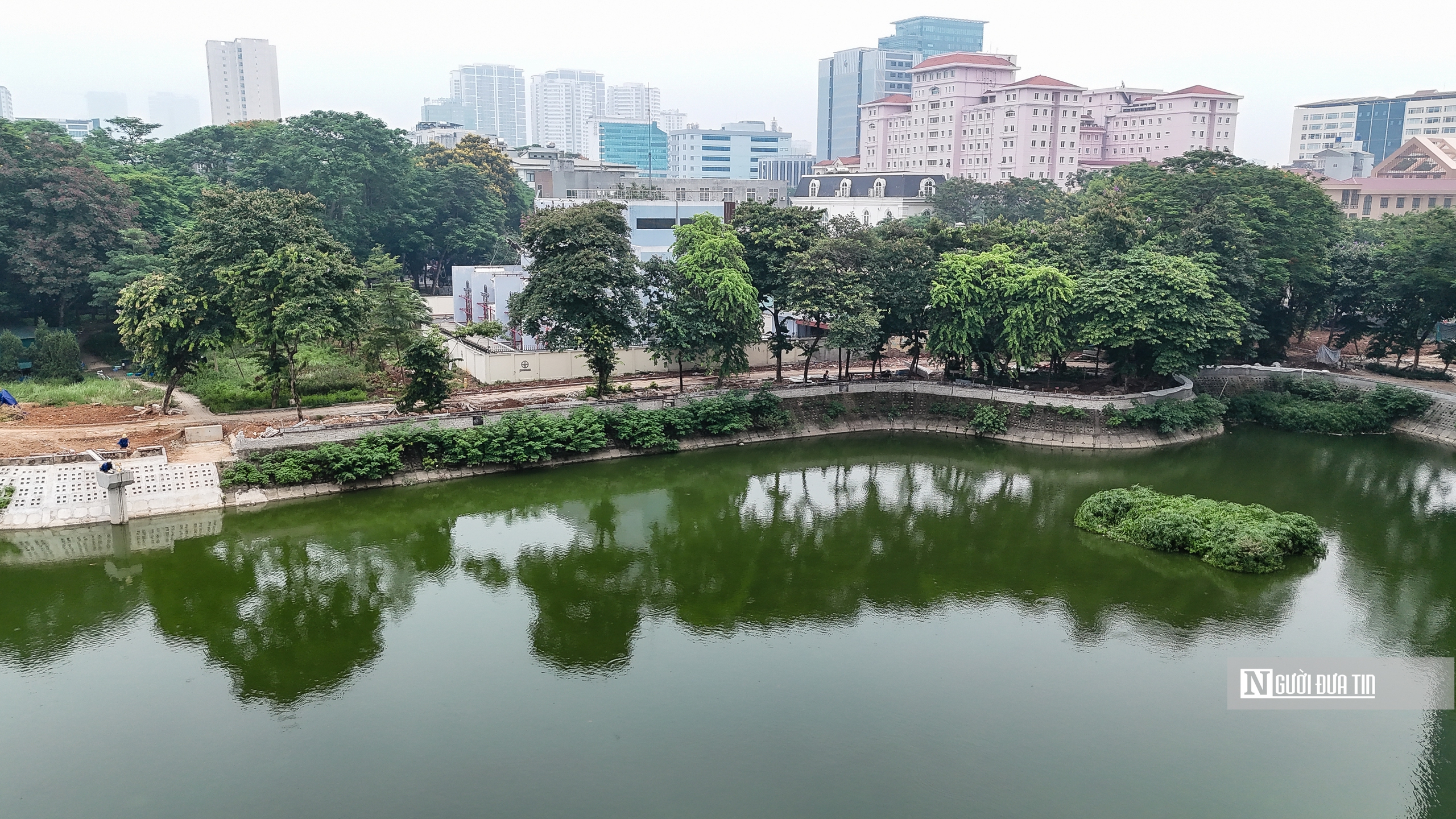 Hà Nội: Toàn cảnh công viên Nghĩa Đô đang được cải tạo - Ảnh 9.