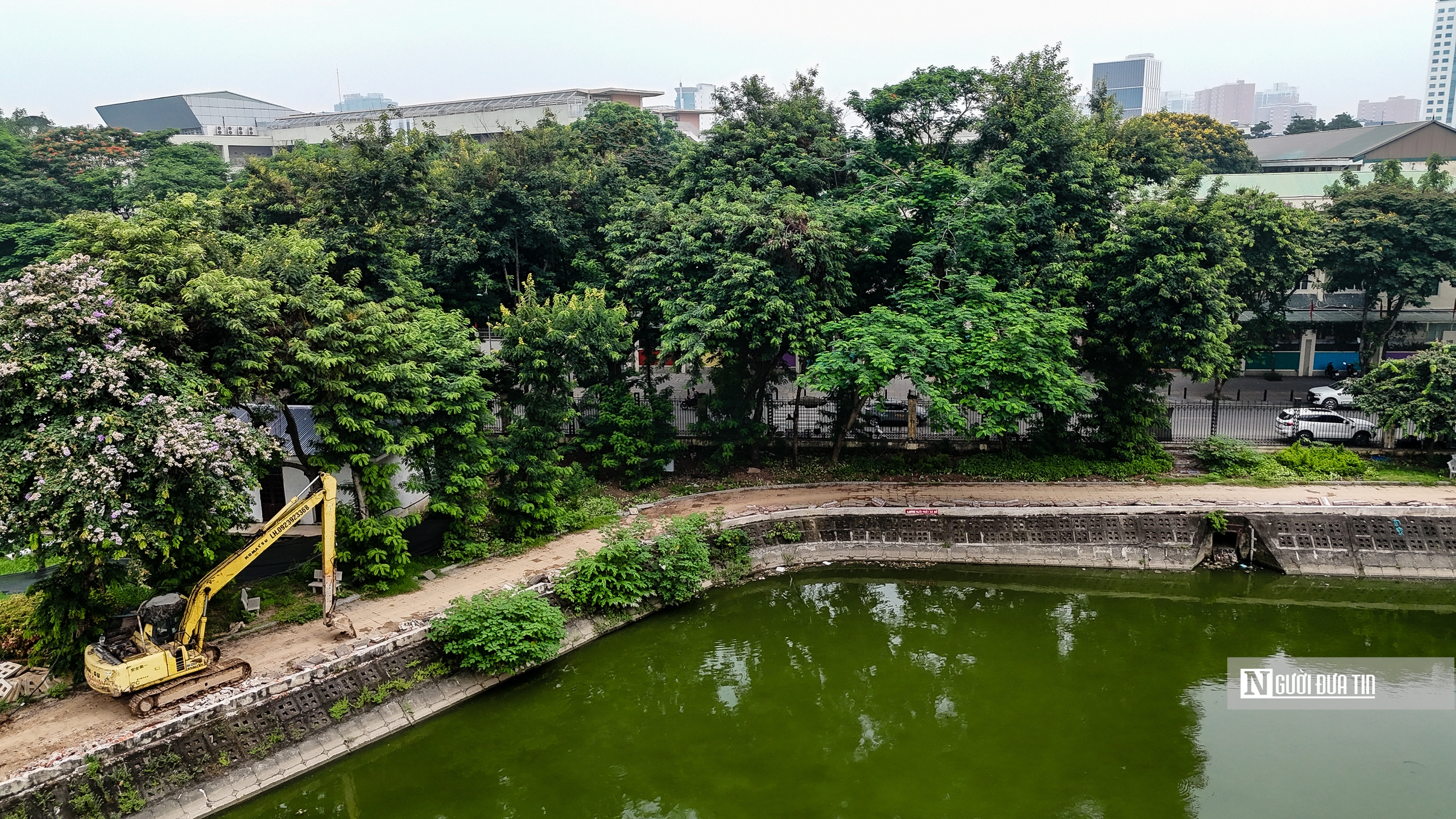 Hà Nội: Toàn cảnh công viên Nghĩa Đô đang được cải tạo - Ảnh 18.