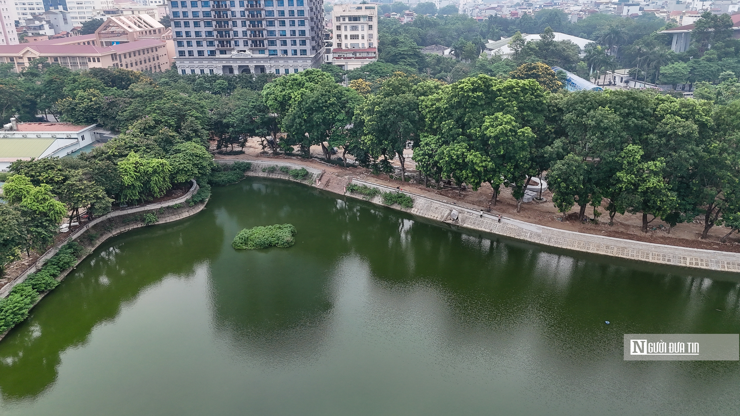 Hà Nội: Toàn cảnh công viên Nghĩa Đô đang được cải tạo - Ảnh 7.