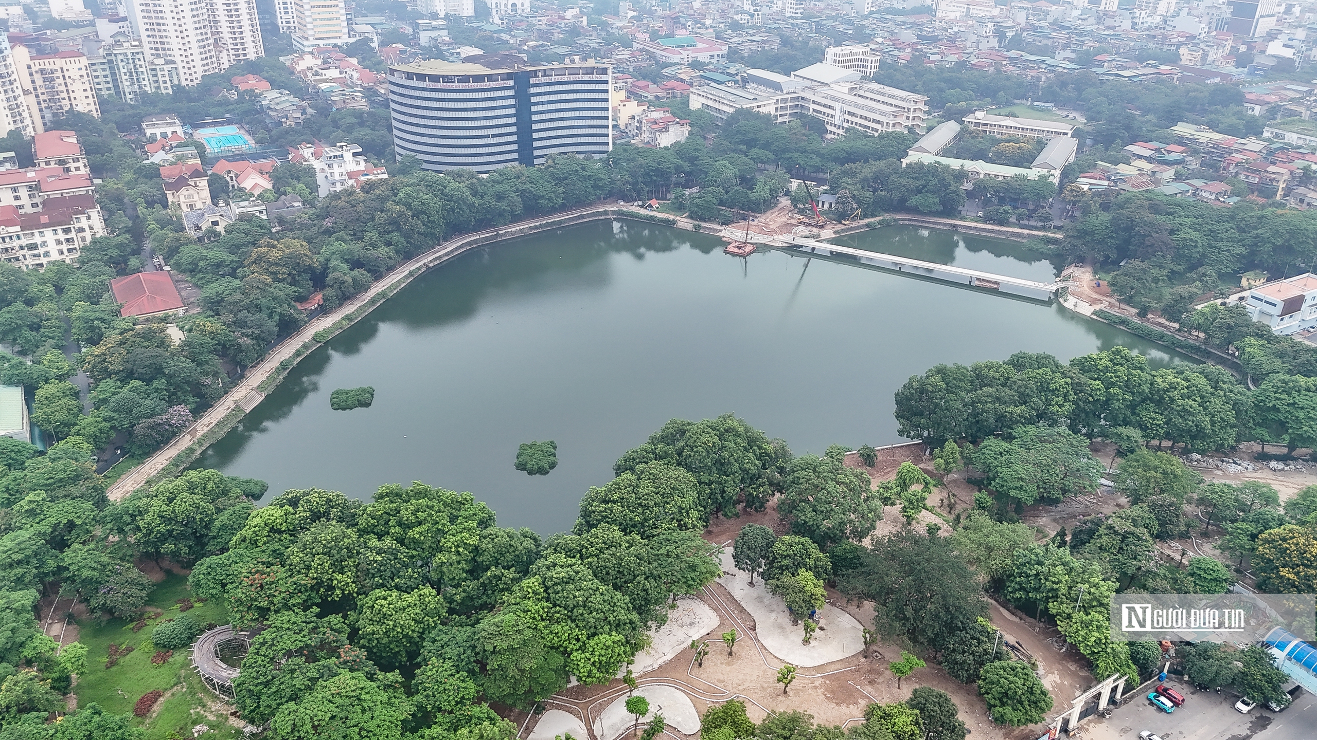 Hà Nội: Toàn cảnh công viên Nghĩa Đô đang được cải tạo - Ảnh 5.