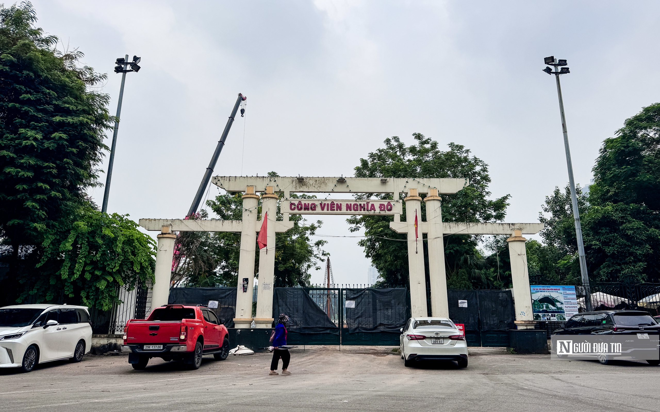 Hà Nội: Toàn cảnh công viên Nghĩa Đô đang được cải tạo - Ảnh 2.