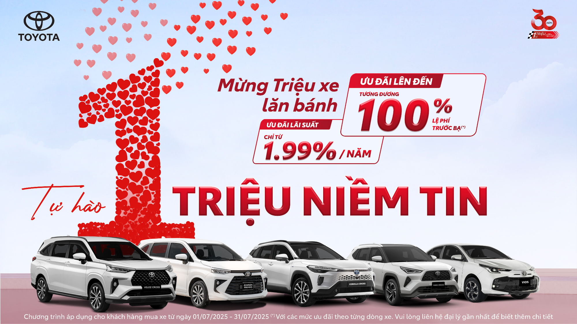 Doanh số tăng trưởng, Toyota tiếp tục duy trì ưu đãi lên đến 100% lệ phí trước bạ- Ảnh 1.