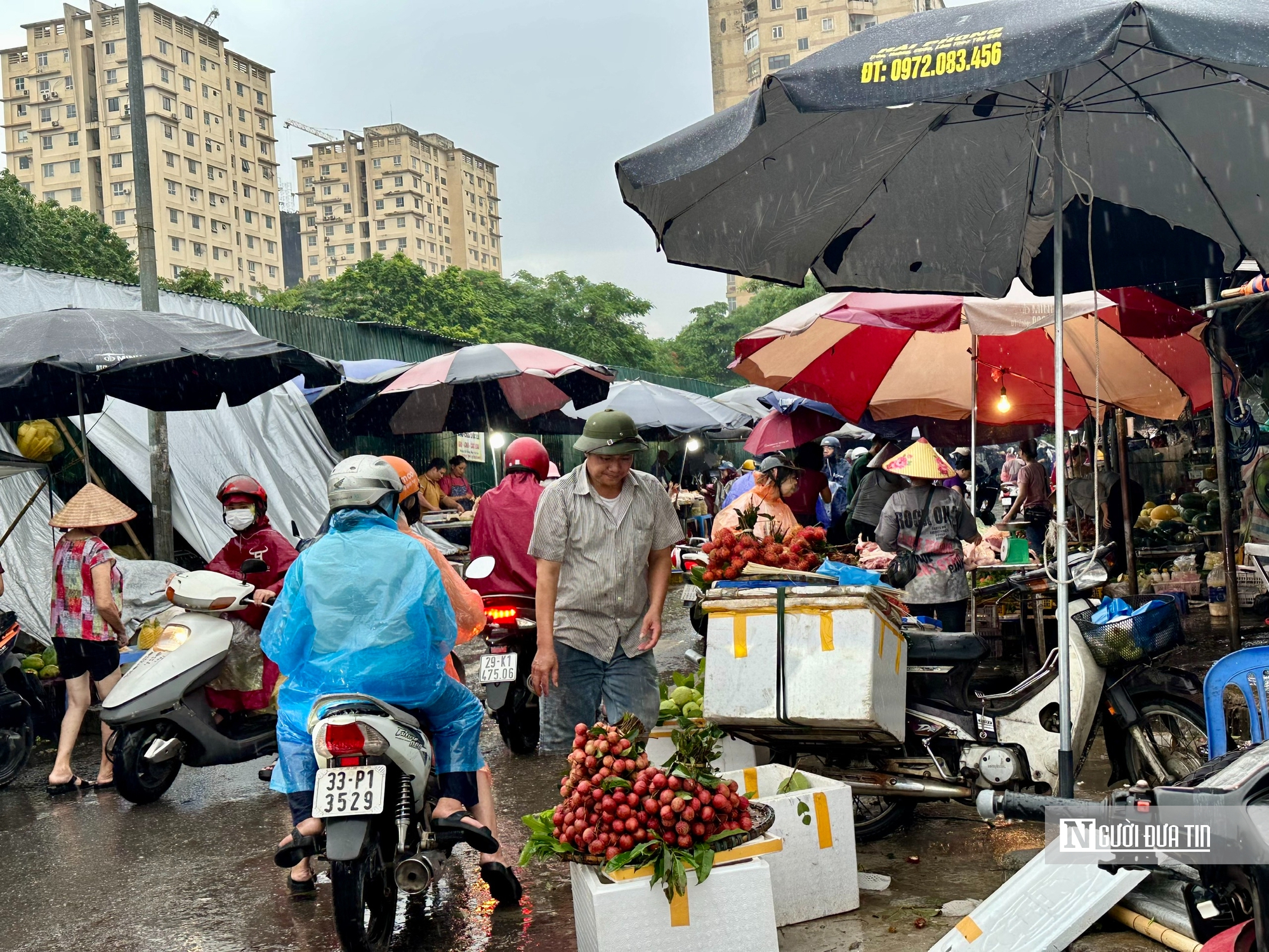 Thịt lợn, rau xanh đắt hàng trước giờ bão số 3 Wipha đổ bộ- Ảnh 1. Thịt lợn, rau xanh đắt hàng trước giờ bão số 3 Wipha đổ bộ- Ảnh 1.