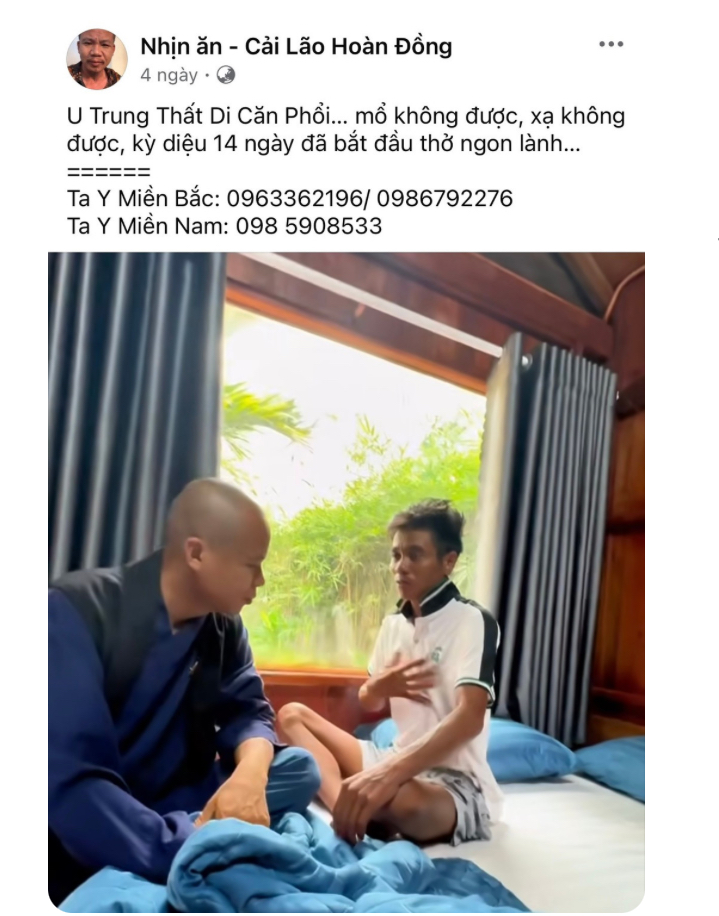 Nhịn ăn theo “thầy lang mạng”, người phụ suýt mất mạng - Ảnh 1.