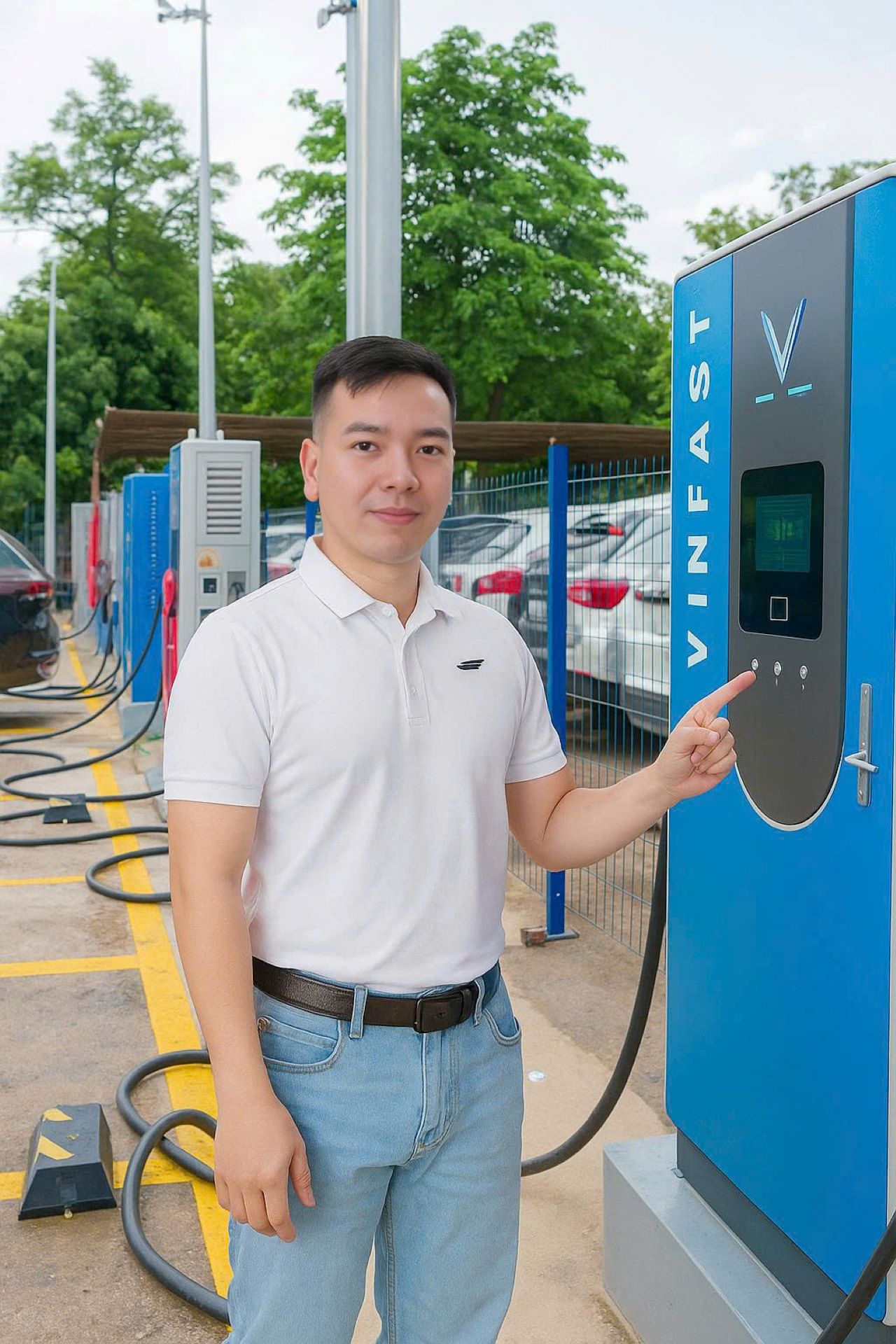 Bắt sóng xe điện sớm, chủ trạm sạc nhượng quyền chia sẻ cách đầu tư trăm tỷ “không lo lỗ” cùng V-Green- Ảnh 1. Bắt sóng xe điện sớm, chủ trạm sạc nhượng quyền chia sẻ cách đầu tư trăm tỷ “không lo lỗ” cùng V-Green- Ảnh 1.