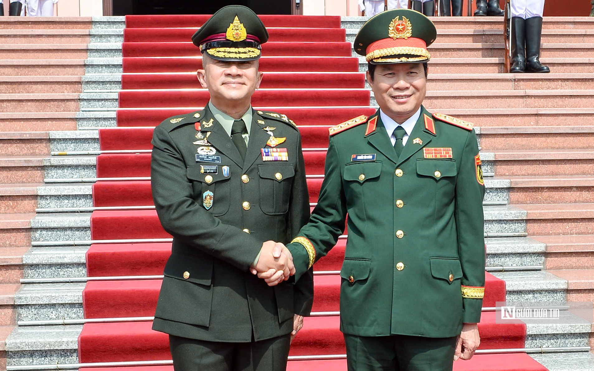 Đại tướng Nguyễn Tân Cương chủ trì lễ đón Đại tướng Songwit Noonpackdee- Ảnh 6. Đại tướng Nguyễn Tân Cương chủ trì lễ đón Đại tướng Songwit Noonpackdee- Ảnh 6.