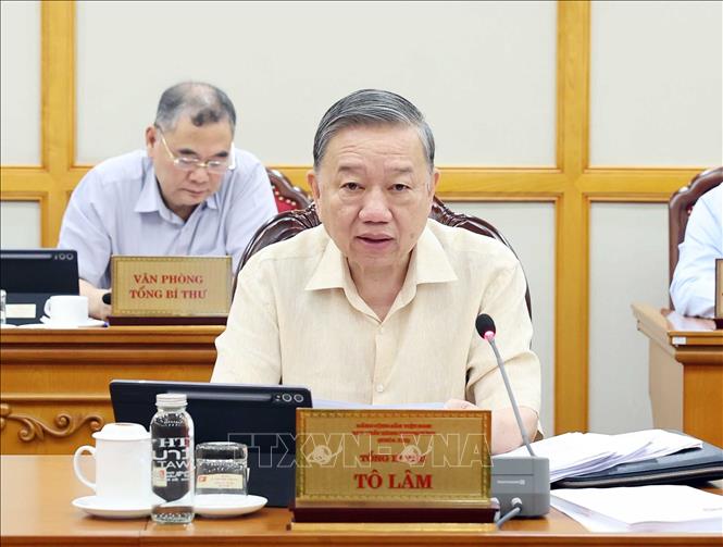Tổng Bí thư Tô Lâm phát biểu. Ảnh: Thống Nhất/TTXVN Tổng Bí thư Tô Lâm phát biểu. Ảnh: Thống Nhất/TTXVN