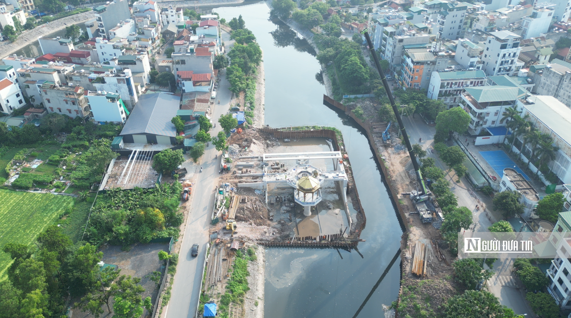 Hà Nội: Đập dâng đầu tiên trên sông Tô Lịch- Ảnh 4. Hà Nội: Đập dâng đầu tiên trên sông Tô Lịch- Ảnh 4.