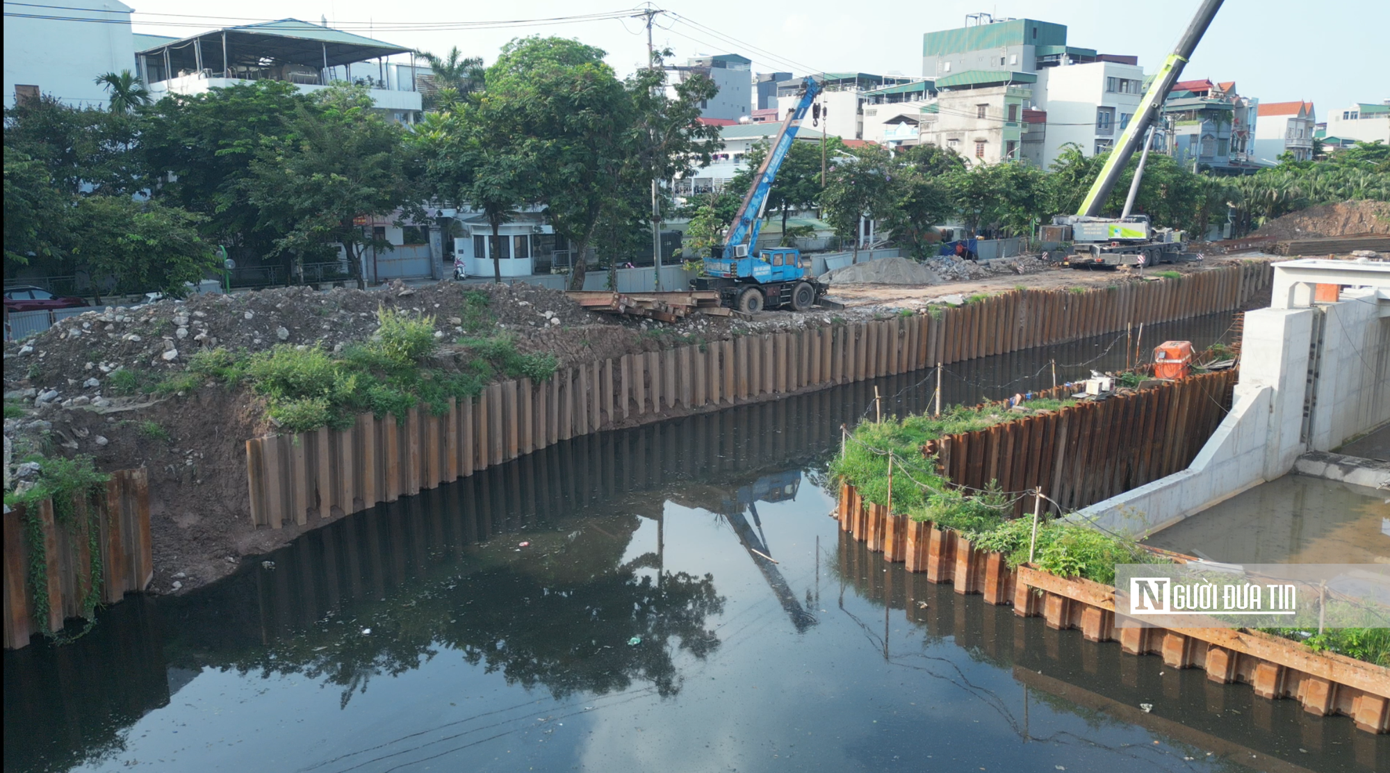 Hà Nội: Đập dâng đầu tiên trên sông Tô Lịch- Ảnh 5. Hà Nội: Đập dâng đầu tiên trên sông Tô Lịch- Ảnh 5.