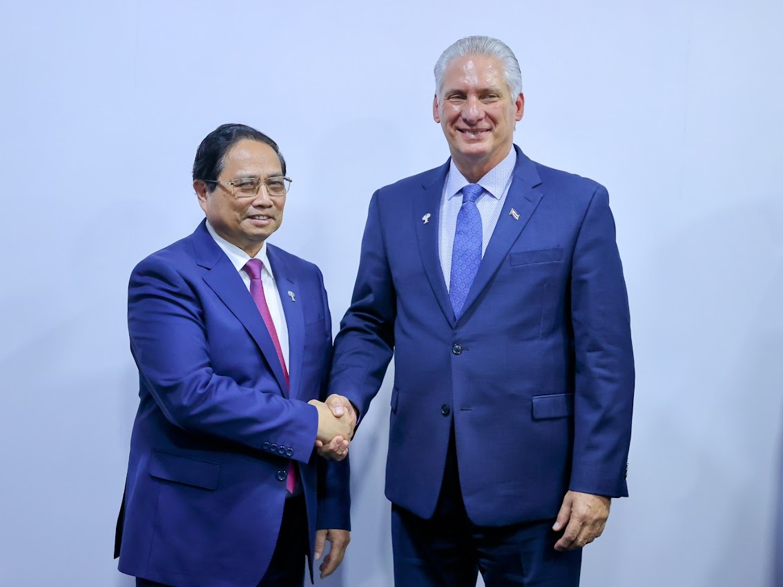 Thủ tướng Phạm Minh Chính hội kiến Bí thư thứ nhất, Chủ tịch nước Cuba- Ảnh 1. Thủ tướng Phạm Minh Chính hội kiến Bí thư thứ nhất, Chủ tịch nước Cuba- Ảnh 1.