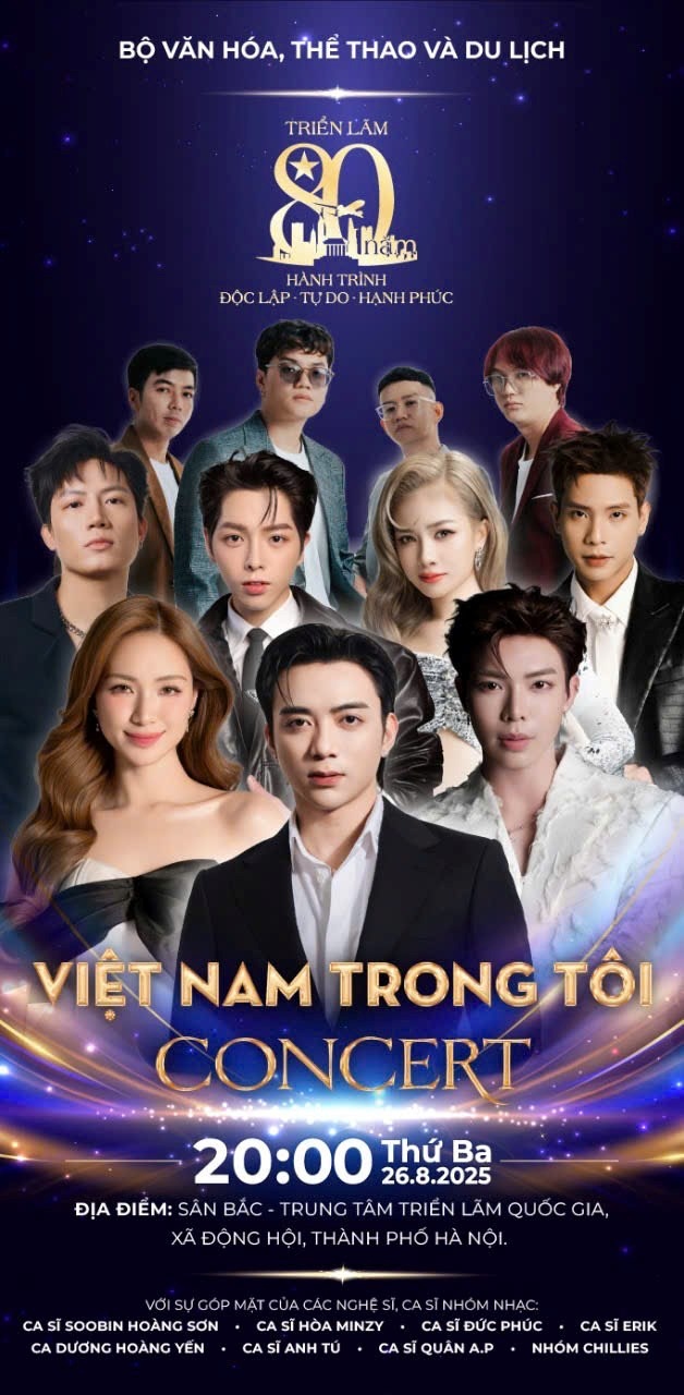 Soobin Hoàng Sơn, Hòa Minzy và dàn sao khủng "đổ bộ" Concert "Việt Nam trong tôi" - Ảnh 2.