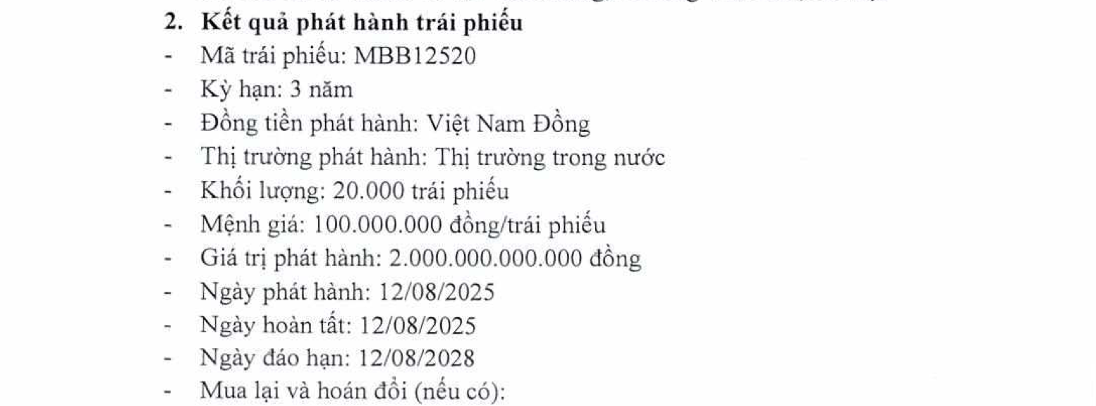 MB hút thêm 2.000 tỷ đồng từ kênh trái phiếu- Ảnh 1.