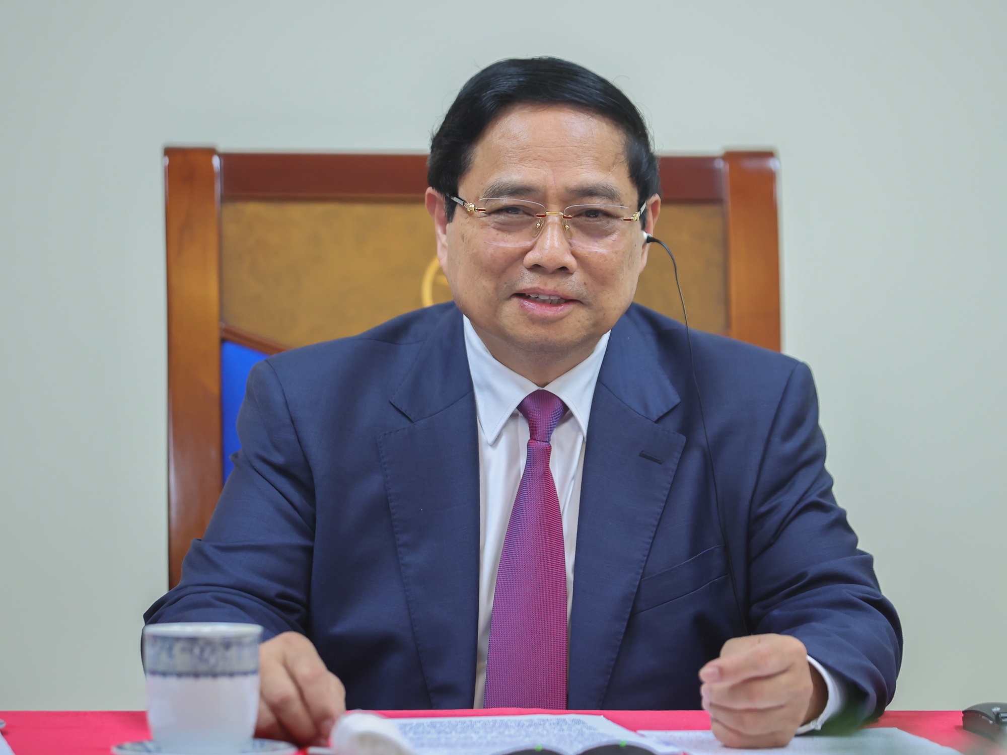 Thủ tướng Phạm Minh Chính điện đàm với Thủ tướng Campuchia Hun Manet - Ảnh 1.