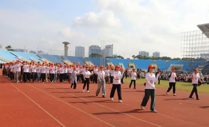 13 khối nghệ thuật, quần chúng lần đầu hợp luyện trên sân Mỹ Đình - Ảnh 7.