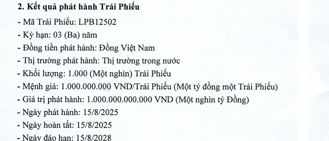 LPBank huy động 1.000 tỷ đồng trái phiếu- Ảnh 1. LPBank huy động 1.000 tỷ đồng trái phiếu- Ảnh 1.
