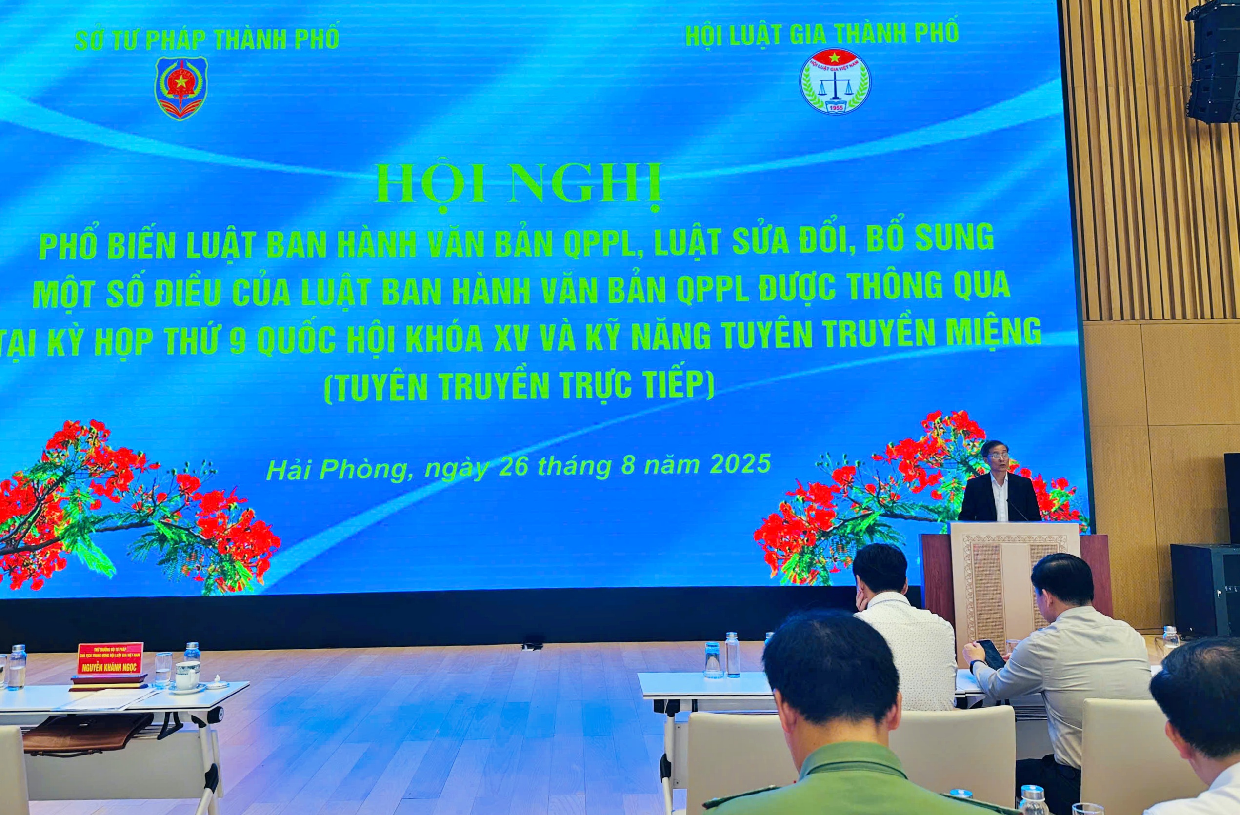 Hội Luật gia và Sở Tư pháp Hải Phòng tập huấn kỹ năng tuyên truyền pháp tới người dân - Ảnh 1.