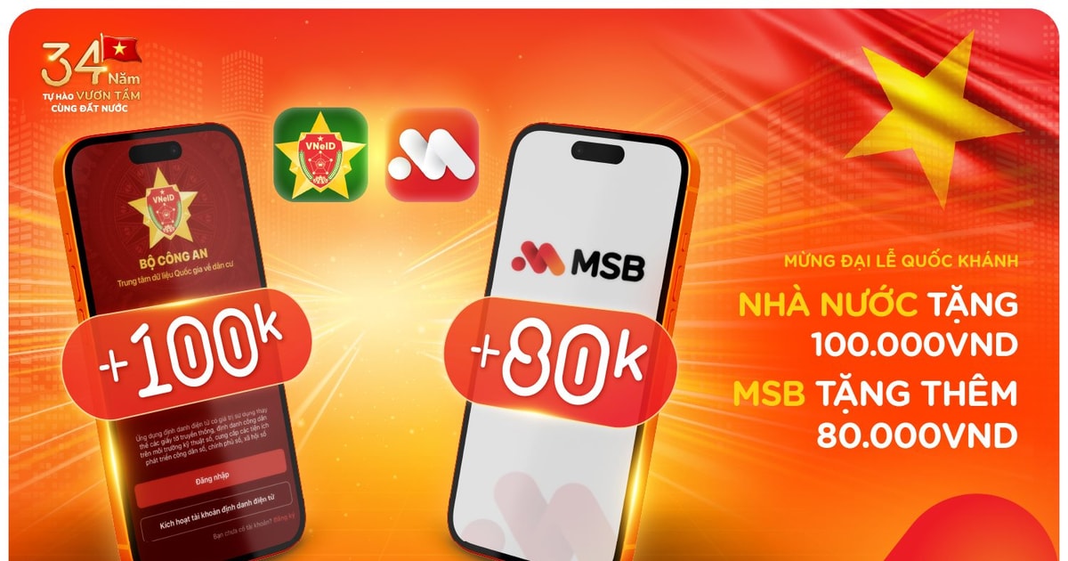 MSB tặng thêm 80.000 đồng cho người dân liên kết tài khoản nhận an sinh xã hội nhân dịp 2/9- Ảnh 1. MSB tặng thêm 80.000 đồng cho người dân liên kết tài khoản nhận an sinh xã hội nhân dịp 2/9- Ảnh 1.