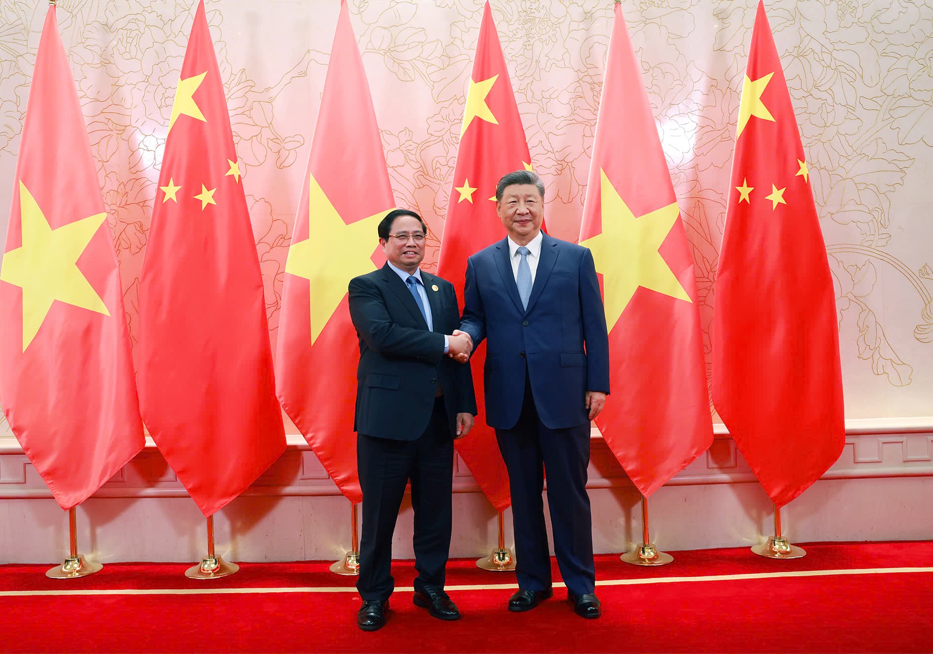 Thủ tướng Phạm Minh Chính hội kiến Tổng Bí thư, Chủ tịch Trung Quốc Tập Cận Bình - Ảnh 1.