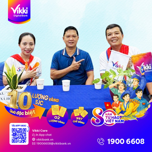 Vikki đã trao 1 lượng vàng SJC và nhiều chỉ vàng cho khách hàng “Mở tài khoản Vikki An sinh – Nhận quà mừng Quốc khánh”- Ảnh 1.