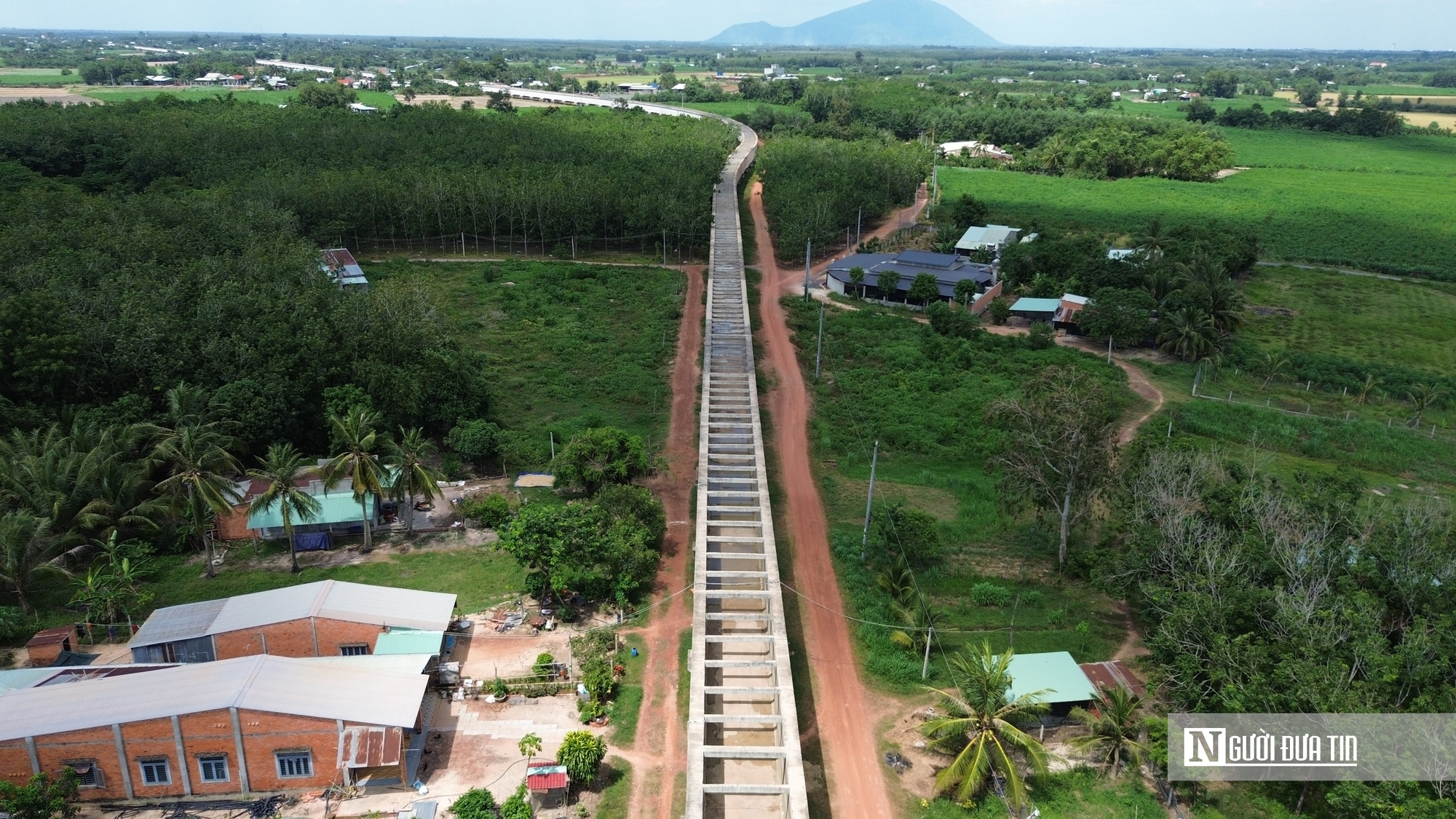 Cận cảnh hệ thống dẫn nước “khủng” đưa nước vượt sông Vàm Cỏ Đông về vùng biên Tây Ninh - Ảnh 2.
