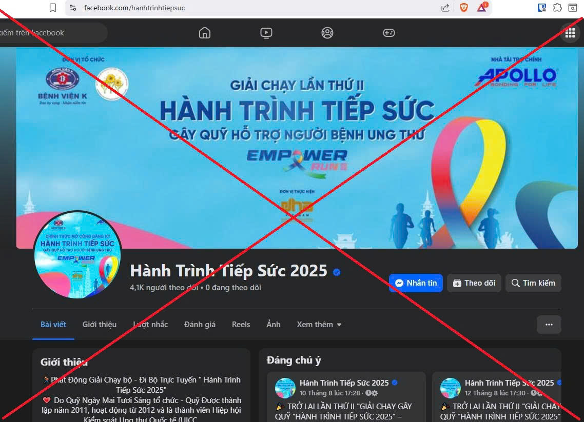 Cảnh báo các giải chạy từ thiện có dấu hiệu lừa đảo trên mạng xã hội - Ảnh 2.