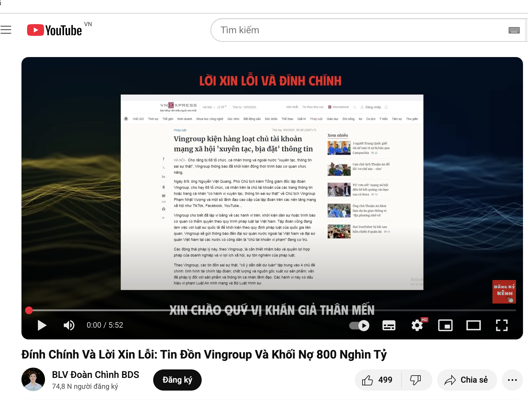 Hơn 50 kênh mạng xã hội gỡ nội dung bịa đặt, xuyên tạc về Vingroup sau thông tin khởi kiện- Ảnh 1.